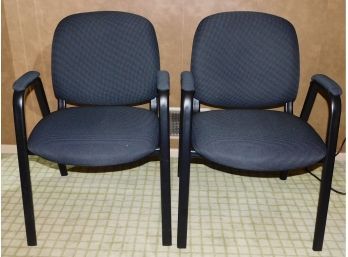 Office Point Cushion Arm Office Chairs - Set Of Two