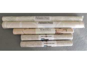 Assorted Lot Of Vinyl Drawer Liners, 5 Rolls Total
