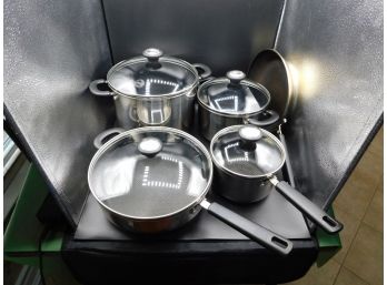 STEELON Stainless Stell Non-stick Pots And Pans, 5 Piece Set