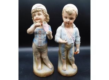 Little Boy & Girl Figurines - Set Of Two