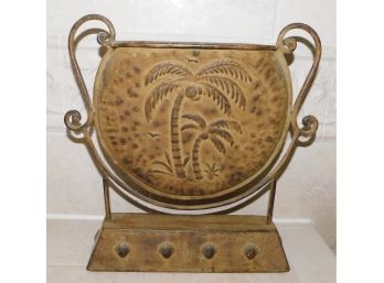 Metal Palm Tree Vase With Handles
