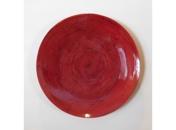 Toyo Large Red Resin Wall Hanging Plate