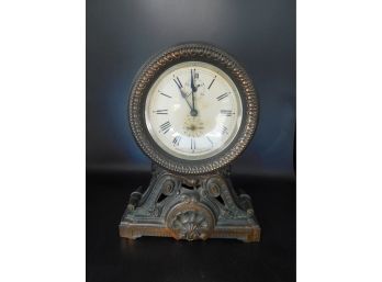 Vintage Seth Thomas Metal Turn Key Mantel Clock