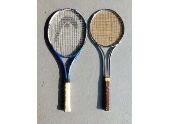 Head Conquest Titanium Tennis Racket & Tensor Pro-steel Badminton Racket