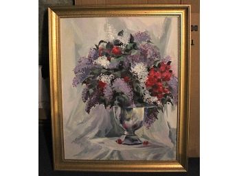 Jacqueline Penney Signed Framed 'Floral' Painting