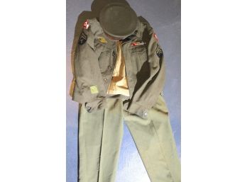 WWII Army Uniform With Wool Coat