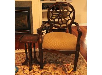 Stunning Web Back Chair W/Matching End Table Barbara Barry Style