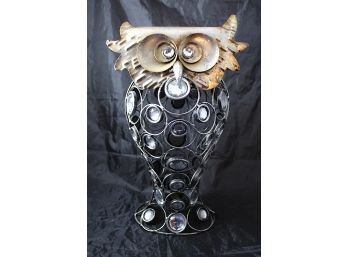 Decorative Metal & Rhinestone Owl