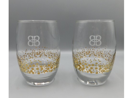 Pair Of Weighted Bottom Drinking Glasses
