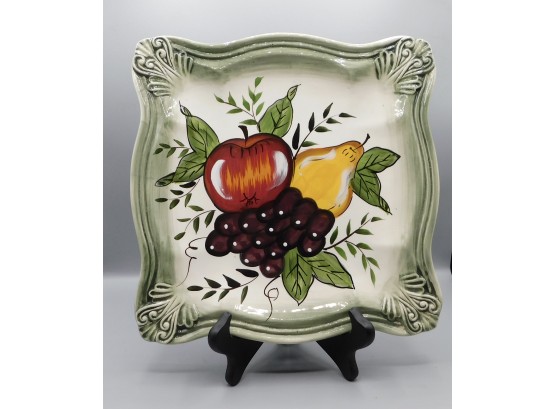 Hand-painted Regina Collection Fruit Pattern Serving Plate