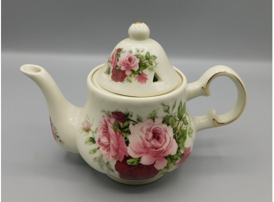 Vintage Formalities By Baum Bros' Porcelain Floral Design Teapot
