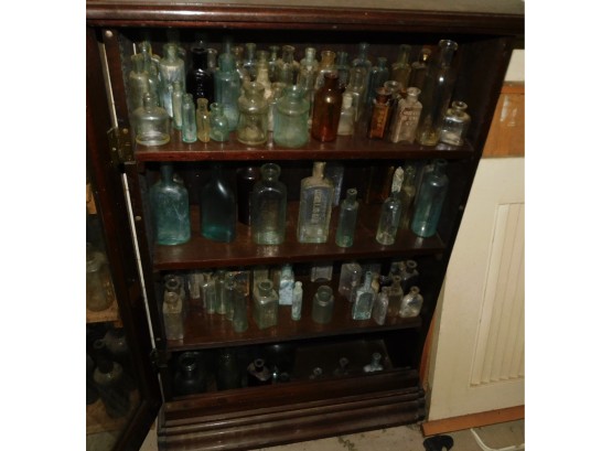 Assorted Lot Of Antique Glass Bottles