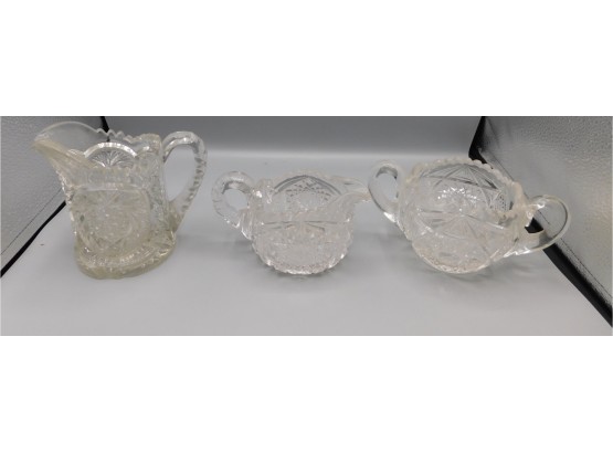 Assorted Lot Of Cut Glass Creamers