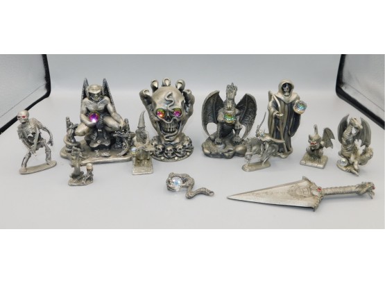 Roger Gibbons Pewter Figurine Collection - 12 Total