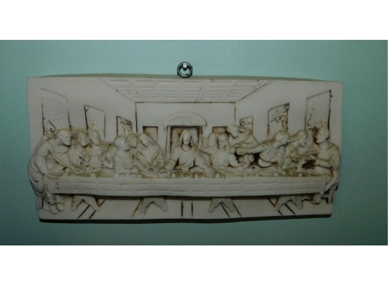 The Last Supper Scene Resin Hand Carved Wall Plaque
