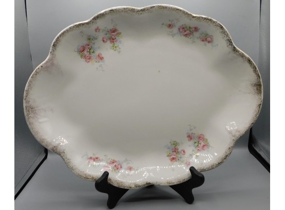 Vintage Smith-phillips St Regece Porcelain Hand Painted Floral Pattern Serving Plate