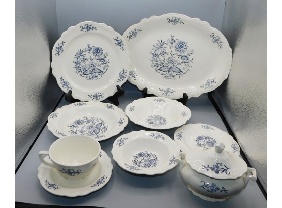 Vintage Imperial Blue Dresden Dinnerware Set