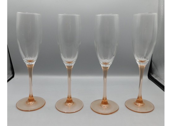 Set Of  Luminarc Flute Wine Glasses