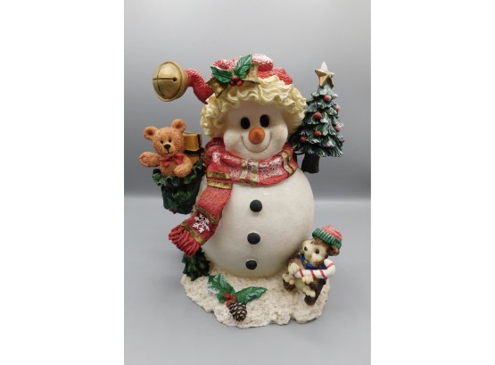 Decorative Resin Snowman With Box - Special Times