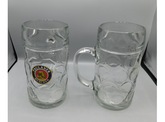 Pair Of Paulaner Munchen Beer Mugs