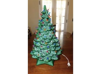 Vintage 2-piece Ceramic Lighted Christmas Tree