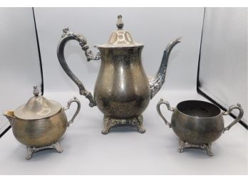 Vintage Oneida Silver Plated Tea Pot Set