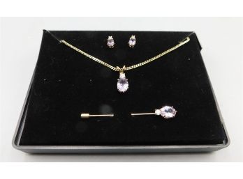 Lovely Gold Plated Costume Jewelry Set