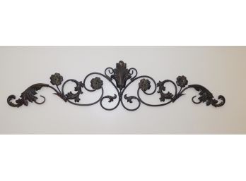Decorative Wrought Iron Floral Pattern Wall Decor