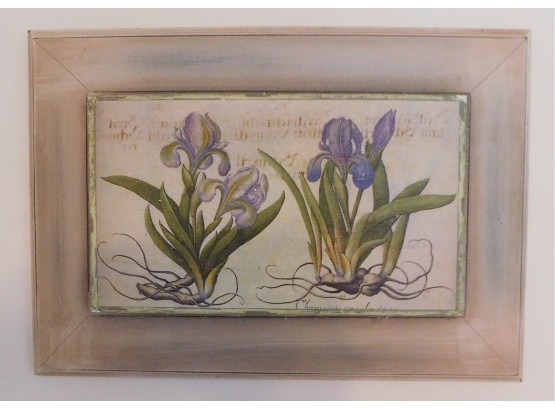 Canvas Artwork Of Purple Flowers - With Wooden Backing