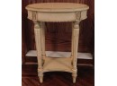Carved Natural Style - Round Wooden Side Table