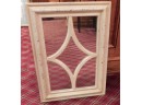 Decorative Mirror With White Wooden Frame