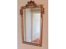 Elegant Willow Creek Collection Mirror With Decorative Gilt Gold Bow Rope Style Motif Frame