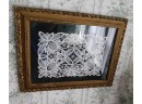 Stitched White Lace Artwork In Decorative Frame