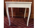 Square Rotating Top White Wooden Table