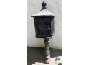 Wrought Iron Ground Mount Locking Mailbox With Post Mail Carrier On Horse