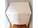 Small White Wooden Storage Cabinet