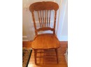 Vintage Spindle Backed Chair With Removable Seat Cushion