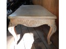Lovely Large Carved Wooden Coffee Table With Scallop Design