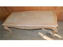 Lovely Large Carved Wooden Coffee Table With Scallop Design