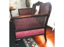 Antique Rattan Style Sofa With Removable Cushions And Throw Pillows