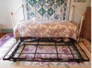 White Metal Framed Daybed With Pull Out Mattress