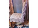 Pair Of Plaid Upholstered Dining Room Chairs