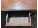 Vintage Carved Detailed Wooden Half Moon Sofa/End Table With Small Drawer