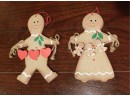 Gingerbread Man And Woman Festive Winter Decorations