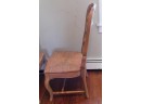 Vintage French Ladder Back Dining Room Chairs With Woven Seats - 2 With Arms And 4 Without