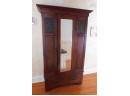 Classy Antique Wooden Armoire With Mirrored Door