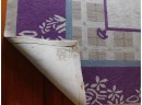 Home Decor's Collection - Purple And White Floral Area Rug