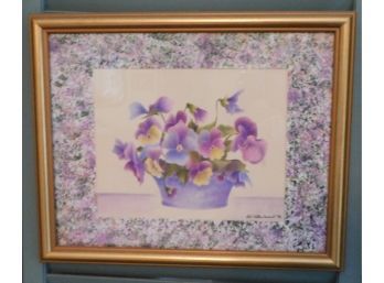 Pat Helen 1996- Decorative Painting Of Floral Arrangement