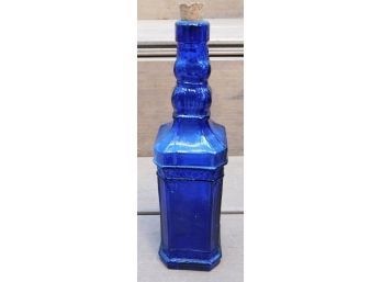 Decorative Cobalt Blue Glass Bottle
