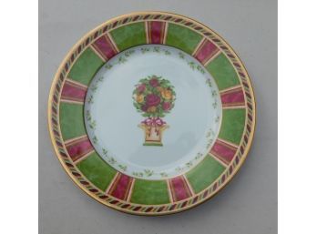 Royal Albert Fine China - 'Seasons Of Color',  Colorful Green Rosebush Decorative Plate